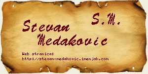 Stevan Medaković vizit kartica